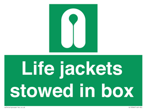 Life jackets stowed in box